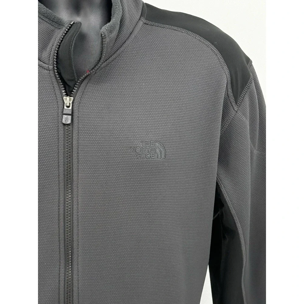 The North Face‎ TKA Stealth Full Zip Fleece Jacket Black & Grey Men's Size XL